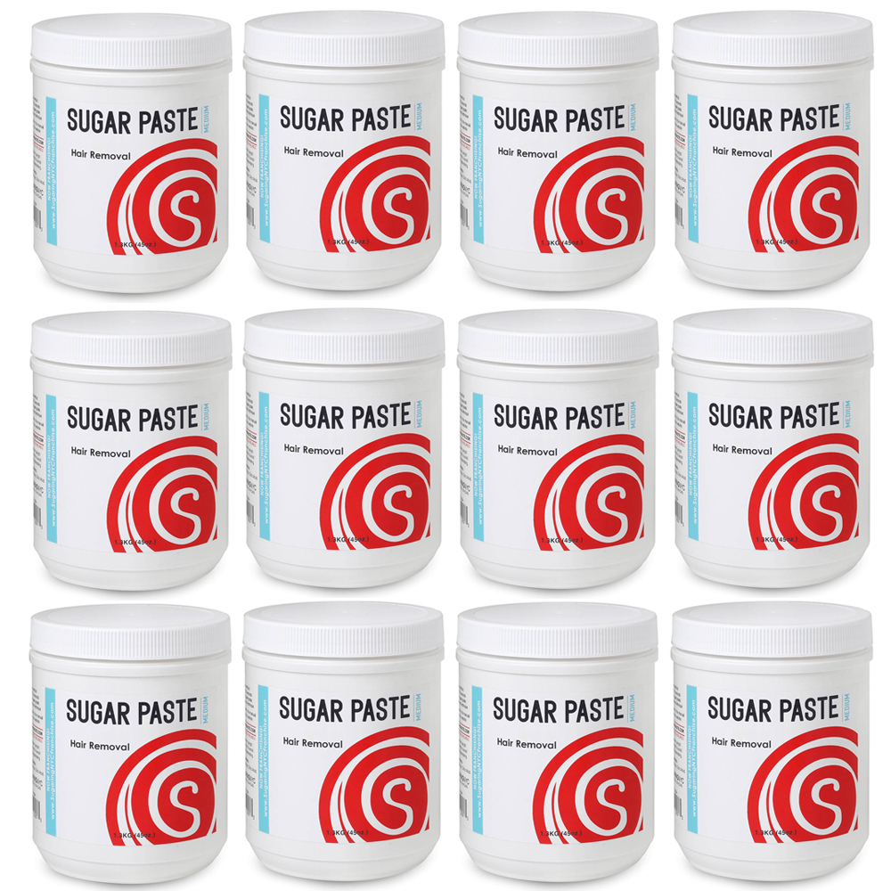 Sugaring paste medium, 12 jars wholesale package