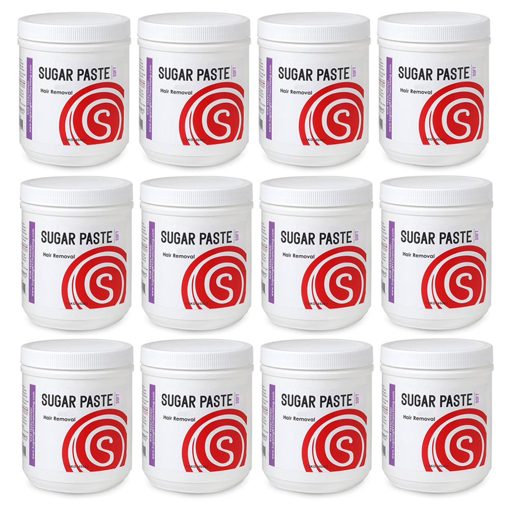 Sugaring paste soft, 12 jars wholesale package