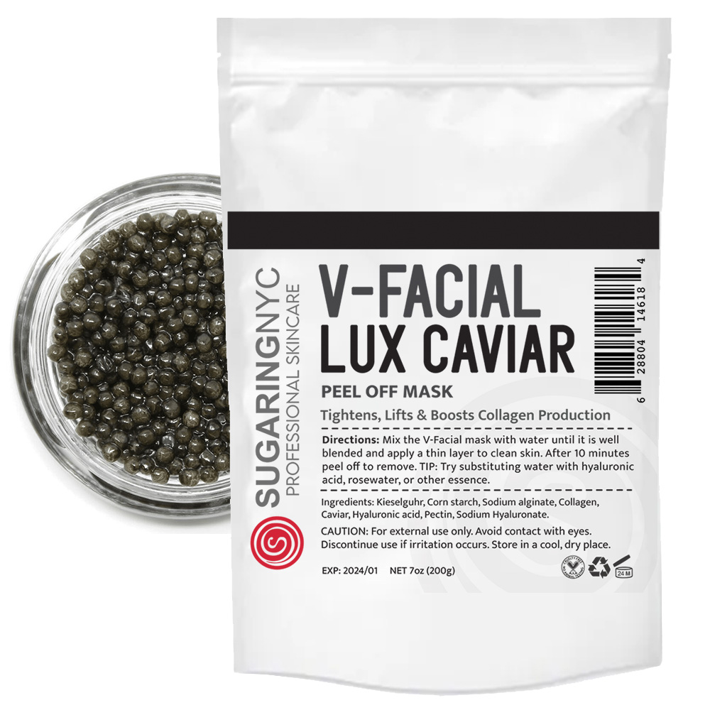 Vajacial Mask Black Caviar with Black Caviar Microelements V-Facial by Sugaring NYC 7oz 200g.