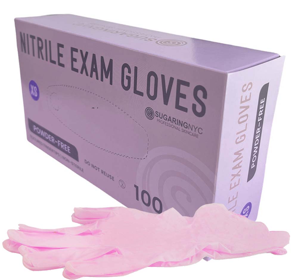 Guanti in nitrile XS Extra Small Size Pink 1000 PCS Case for Sugaring by Sugaring NYC Extra Strong Waxing Sugaring Materiali per creare e attrezzatura 