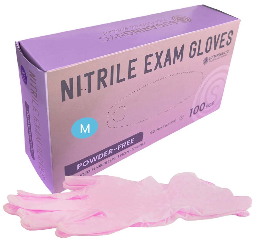 Craftmaterialen & Gereedschappen Extra sterk waxen suikeren medium nitril schoonheid poeder-vrij Nitril handschoenen M Medium 100 PCS Size Pink Box voor sugaring door Sugaring NYC 