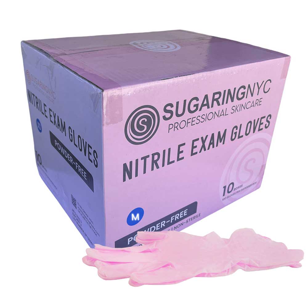 Extra sterk waxen suikeren medium nitril schoonheid poeder-vrij Nitril handschoenen M Medium 100 PCS Size Pink Box voor sugaring door Sugaring NYC Craftmaterialen & Gereedschappen 