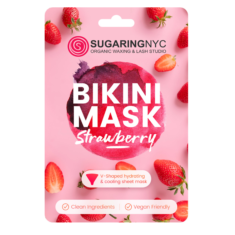 Sugaring NYC V-Shaped Bikini Gel Sheet Mask – Strawberry