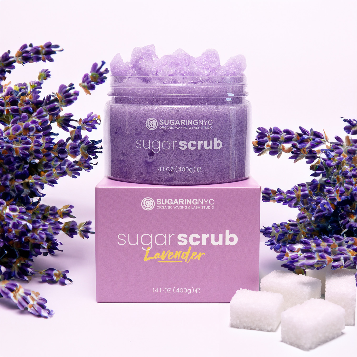 Sugaring NYC Signature Sugar Scrub – Lavender Field